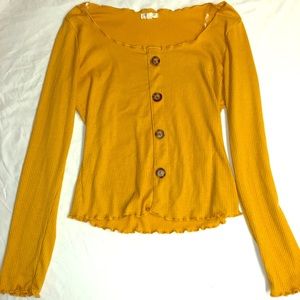 Mustard long-sleeve top